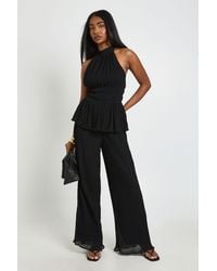 Boohoo - Pleated Single Channel Waistband Trouser - Lyst