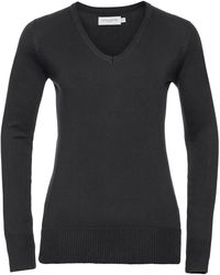 Russell - Collection Ladies/ V-Neck Knitted Pullover Sweatshirt - Lyst