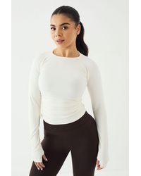 DSGN Studio - Sport Contour Seamless Ruched Long Sleeve Top - Lyst