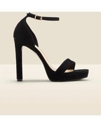 Sosandar - Serene Leather Barely There Platform Heels - Lyst
