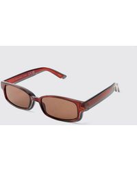 BoohooMAN - Rectangular Sunglasses - Lyst