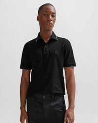 BOSS - Passertip Short Sleeve Polo Shirt With Tipped Collar Size: L - Lyst