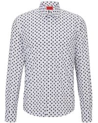 HUGO - Ermo Long Sleeve Oxford Shirt - Lyst