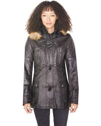 Infinity Leather - Quilted Parka Jacket-Brussels - Lyst