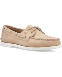 Sperry Top-Sider - Authentic 2 Eye Boat Leather Linen Multi Shoes - Lyst