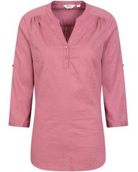 Mountain Warehouse - Ladies Petra Relaxed Fit 3/4 Sleeve Shirt (Dark) Cotton - Lyst