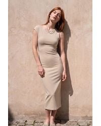Dilvin - Sleeveless Bodycon Midi Dress - Lyst
