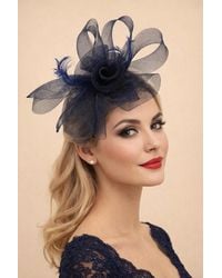 SVNX - Folded Bow Fascinator With Tipped Feathers - Lyst