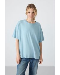 TOMMY LIFE - Oversized Cotton-Modal Crew Neck T-Shirt - Lyst
