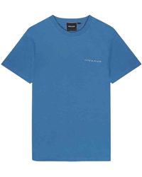 Lyle & Scott - Lyle Scott Geborduurd Logo Riveria Blauw T-shirt - Lyst