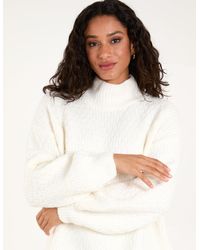 Blue Vanilla - Textured High Neck Jumper - Lyst