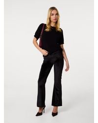 Pink Vanilla - Velvet Flare Trousers - Lyst