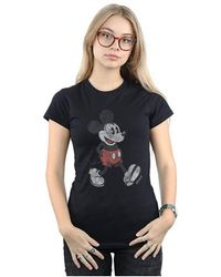Disney - Ladies Walking Mickey Mouse Cotton T-Shirt () - Lyst