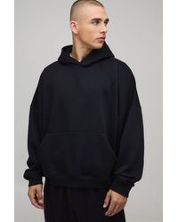 BoohooMAN - Basic Oversized Boxy Dropped Shoulder Batwing Hoodie - Lyst