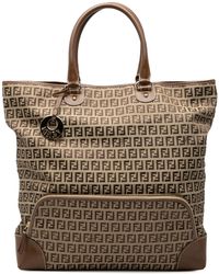 Fendi - Pre-Owned Zucchino Canvas Chef Shopping Tote - Lyst