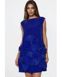 Msn-Collection - Embroidered Strapless Mini Dress - Lyst