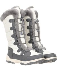 Mountain Warehouse - 'Snowflake' Long Snow Boots Faux Fur Waterproof Breathable Winter Shoes Textile - Lyst