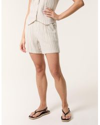 Blue Vanilla - Linen Pinstripe Shorts - Lyst
