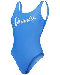Speedo - Logo Deep U-Back 1 Piece Swimsuit - Lyst