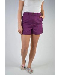 Secret Label - Linen Blend Turn-Up Shorts - Lyst