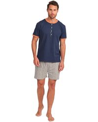 J&j Brothers - Jjb13 Short Sleeve Pajamas - Lyst
