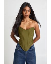 Boohoo - Bandeau Bandage Corset Top - Lyst