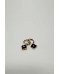 SVNX - Mini Clover Drop Hoop Earrings - Lyst