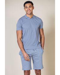 French Connection - Blue Cotton Trophy Polo And Short Set - Lyst