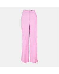 BOSS - Tacilana Solid Patterned Wide Leg Trousers - Lyst