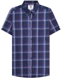 Lambretta - Ss25 Geruit Overhemd (Marine Blauw Rood) - Lyst