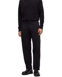 BOSS - Tulsa Solid Patterned Straight Chinos - Lyst