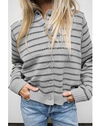 Azura Exchange - Open Gehaakte Cardigan - Lyst