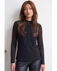 Roman - Sparkle Hotfix High Neck Top - Lyst