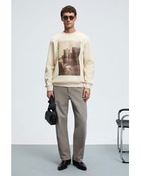 Grimelange - Printed Crew Neck Sweatshirt - Lyst