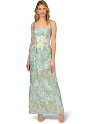 Adrianna Papell - Printed Jacquard Gown - Lyst