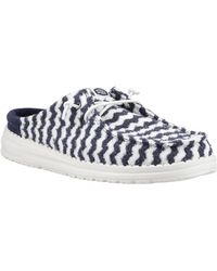 HEYDUDE - Wendy Slip Terry Stripe Blazer/Egret Mules - Lyst