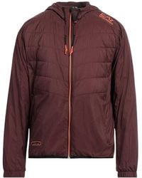 Emporio Armani - Ea7 Lightweight Hooded Bitter Chocolate Bomber Jacket - Lyst