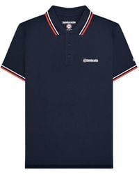 Lambretta - Ss25 Twin Tip Poloshirt (donker Marine/wit/rood) - Lyst