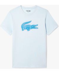 Lacoste - Ultra Dry Xxl Logo Sport T-shirt In Blauw - Lyst