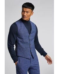 Antique Rogue - Mid Check Linen Waistcoat - Lyst