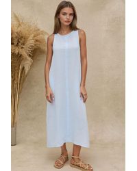 Hiccup - Textured Cotton Midi Beach Dress With Slit - Lyst