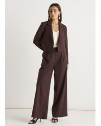 Gini London - Linen Mix Wide Leg Trouser - Lyst