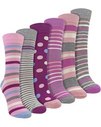 Sock Snob - 6 Pack Ladies Bamboo Socks Soft Breathable Patterned Everyday - Lyst