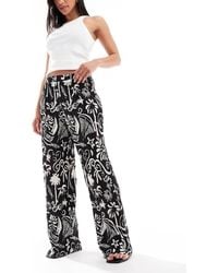 Vero Moda - High Waist Wide Leg Plisse Trouser - Lyst