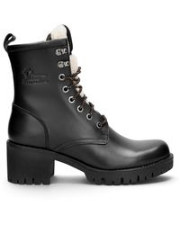 Panama Jack - Leather Waterproof Warm Heeled Lace-Up Boots - Lyst