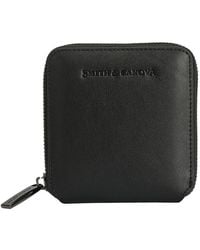 Smith & Canova - Smooth Leather Square Zip Purse - Lyst