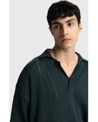 Giesto - Relaxed Cotton Textured Polo T-Shirt - Lyst