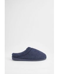 MAINE - Faux Fur Lined Mule Slippers Textile - Lyst