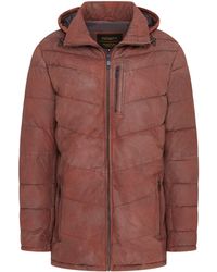 Infinity Leather - Quilted Jacket Detachable Hood Puffer Winter Coat - Lyst