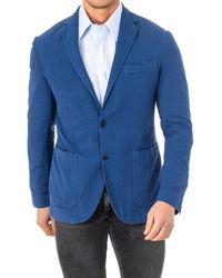 La Martina - Long Sleeve Blazer With Lapel Collar Hmja01 - Lyst